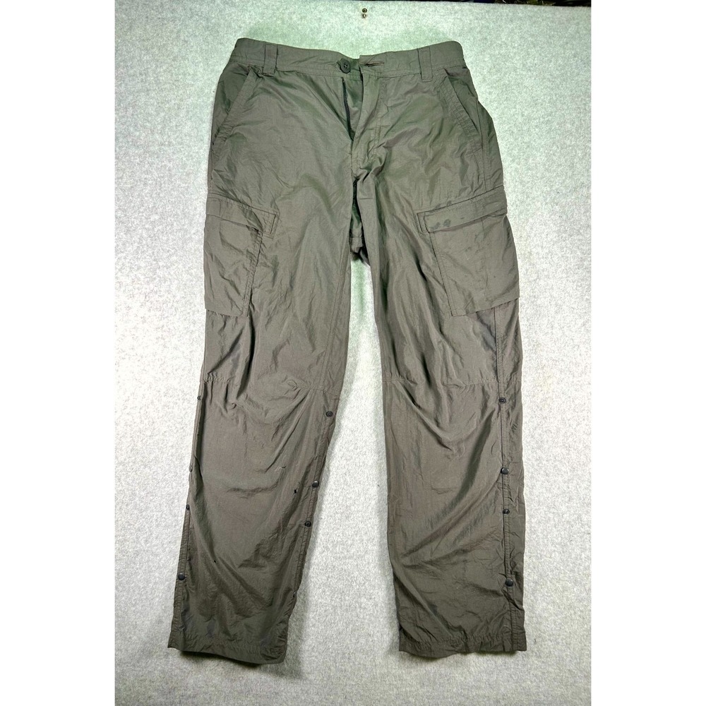 REI Co-op Relaxed Fit Cargo Pants Mens 30x30 Gray Nylon Snap Leg Hiking Outdoor